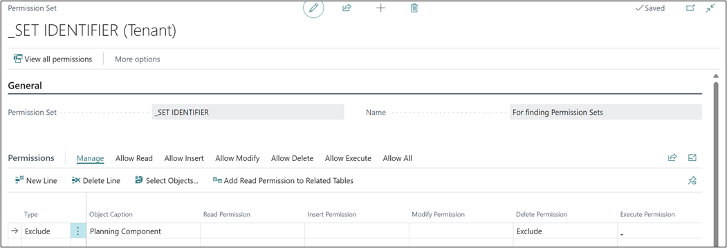 fixing permission sets Business Central
