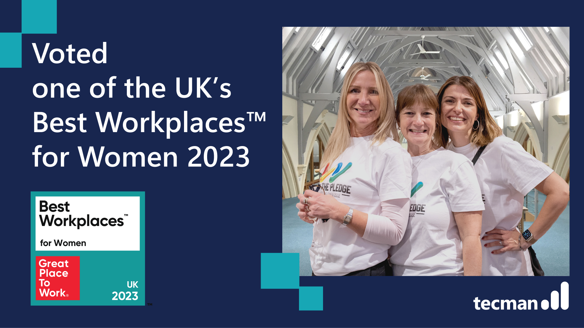 Tecman officially named a UK’s Best Workplace™ for Women for the second year in a row!