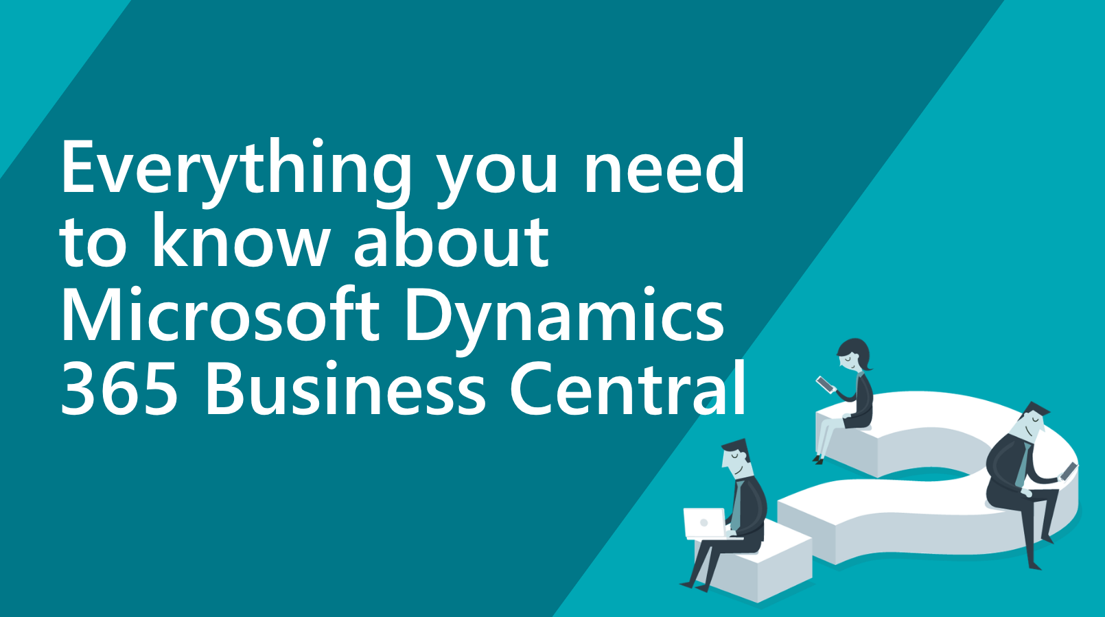 Business Central FAQ people sat on question mark animation