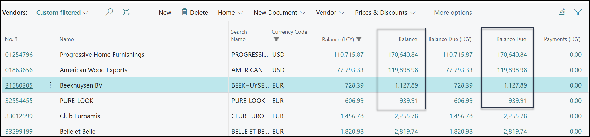 personalise pages Business Central