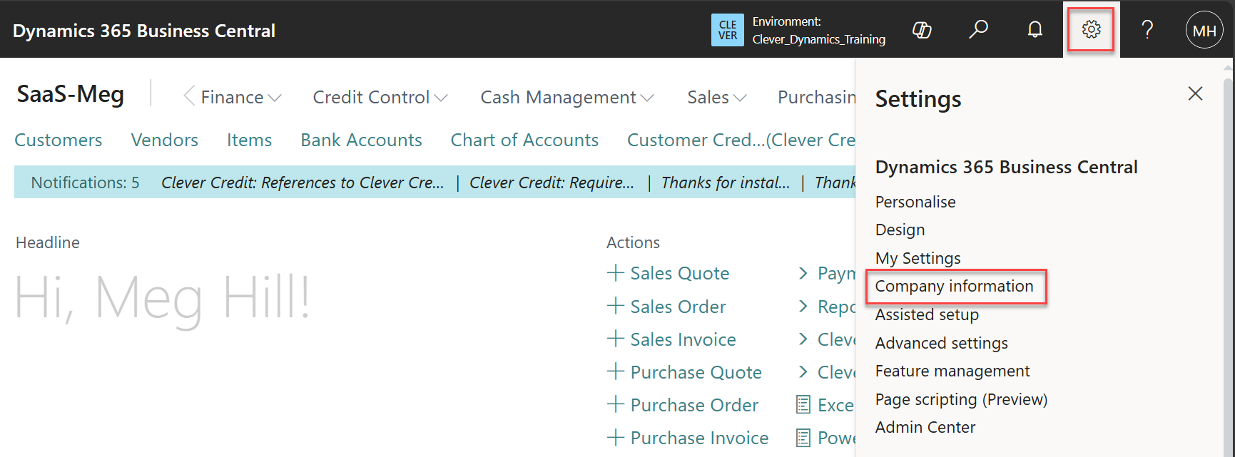 default language code Business Central