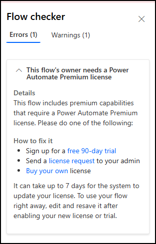 flow checker Business Central