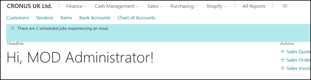 Dynamics 365 Business Central