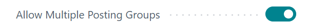 allow multiple posting groups business central