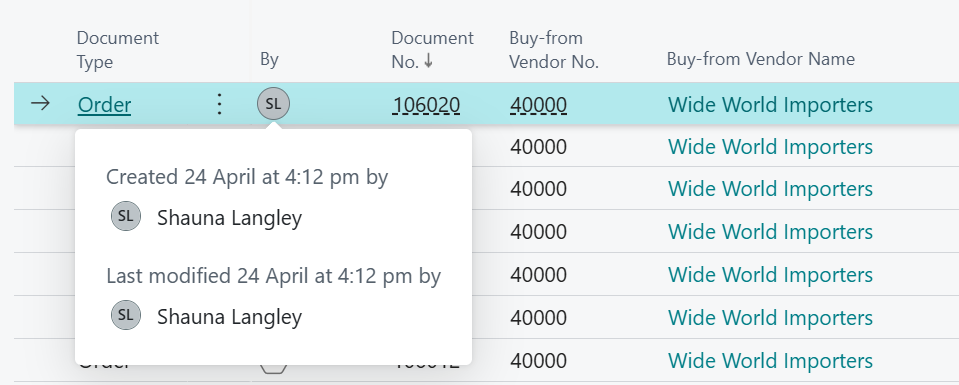 change layout Business Central
