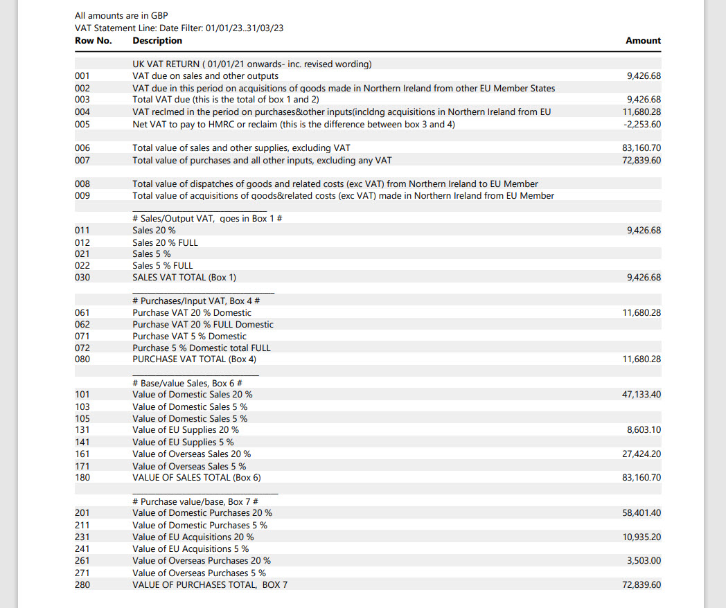 transaction type Business Central
