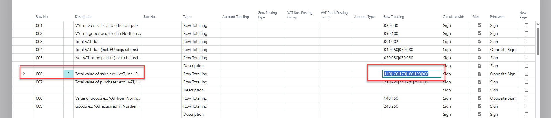 D365 Business Central VAT statements