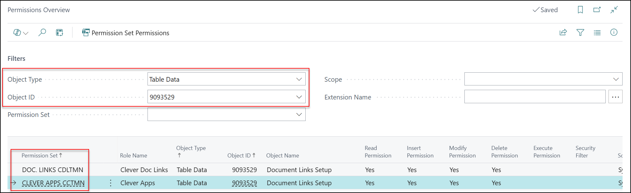 understanding permissions Business Central
