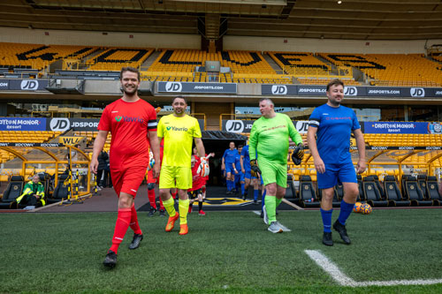 Tecman charity football match walk out