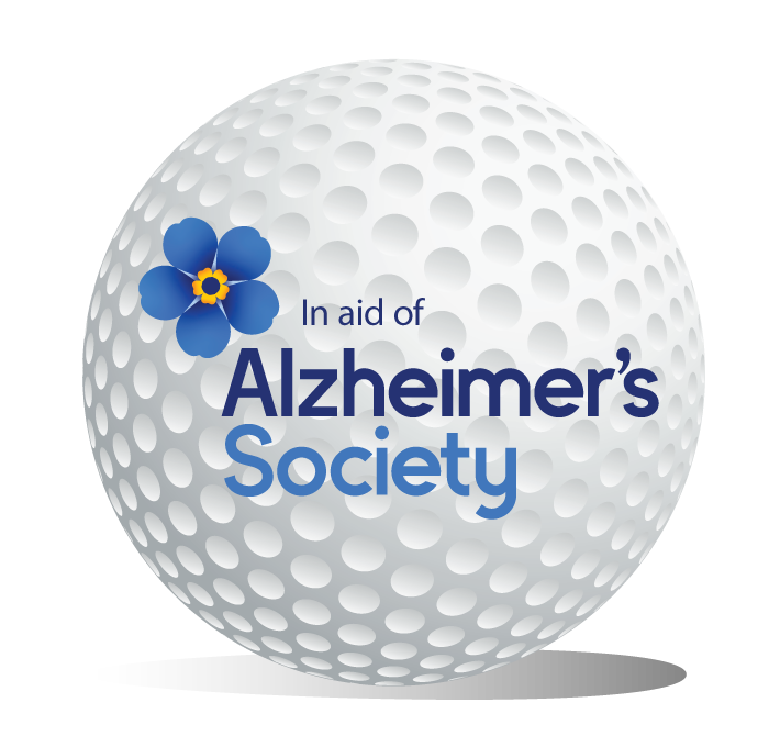 golf ball with Alzheimer's Society logo