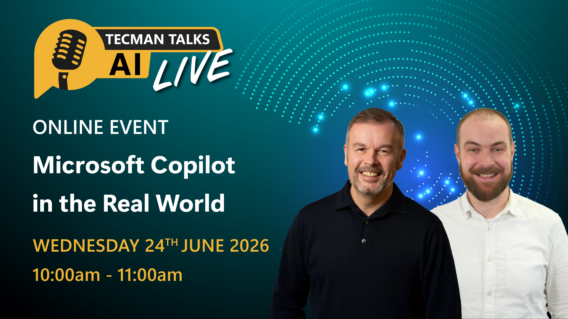 Tecman Talks AI LIVE promo image
