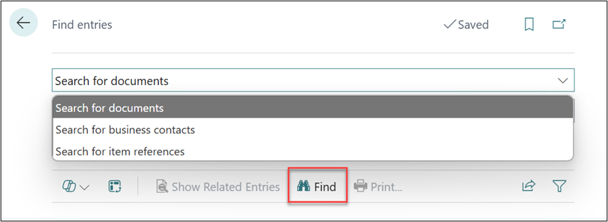 Searching for Documents in Microsoft Dynamics 365 Business Central