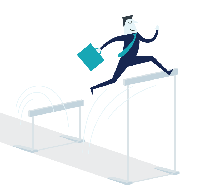 graphic of jumping hurdles