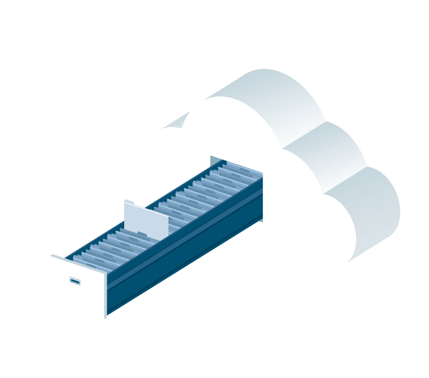 cloud with files