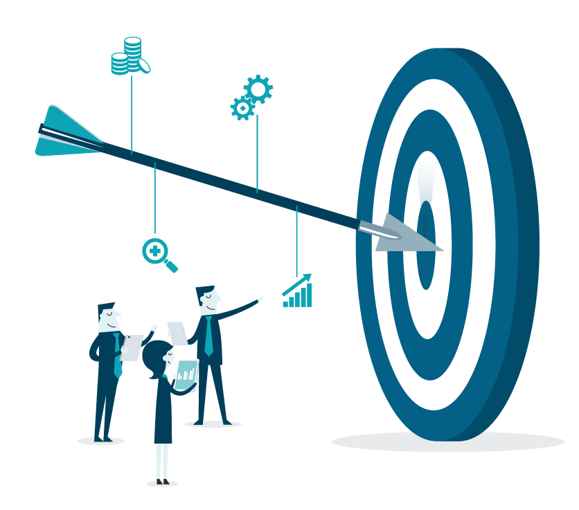 graphic of hitting target